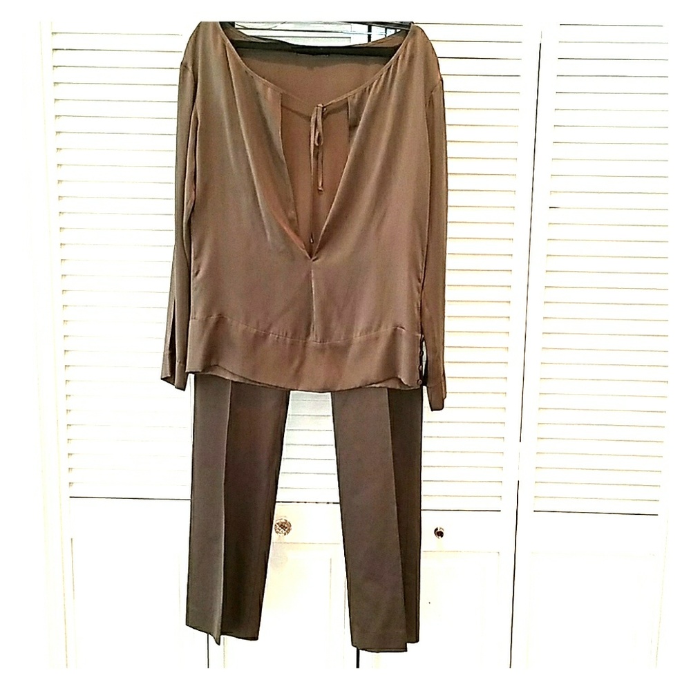 Hugo Boss silk shirt/pant set